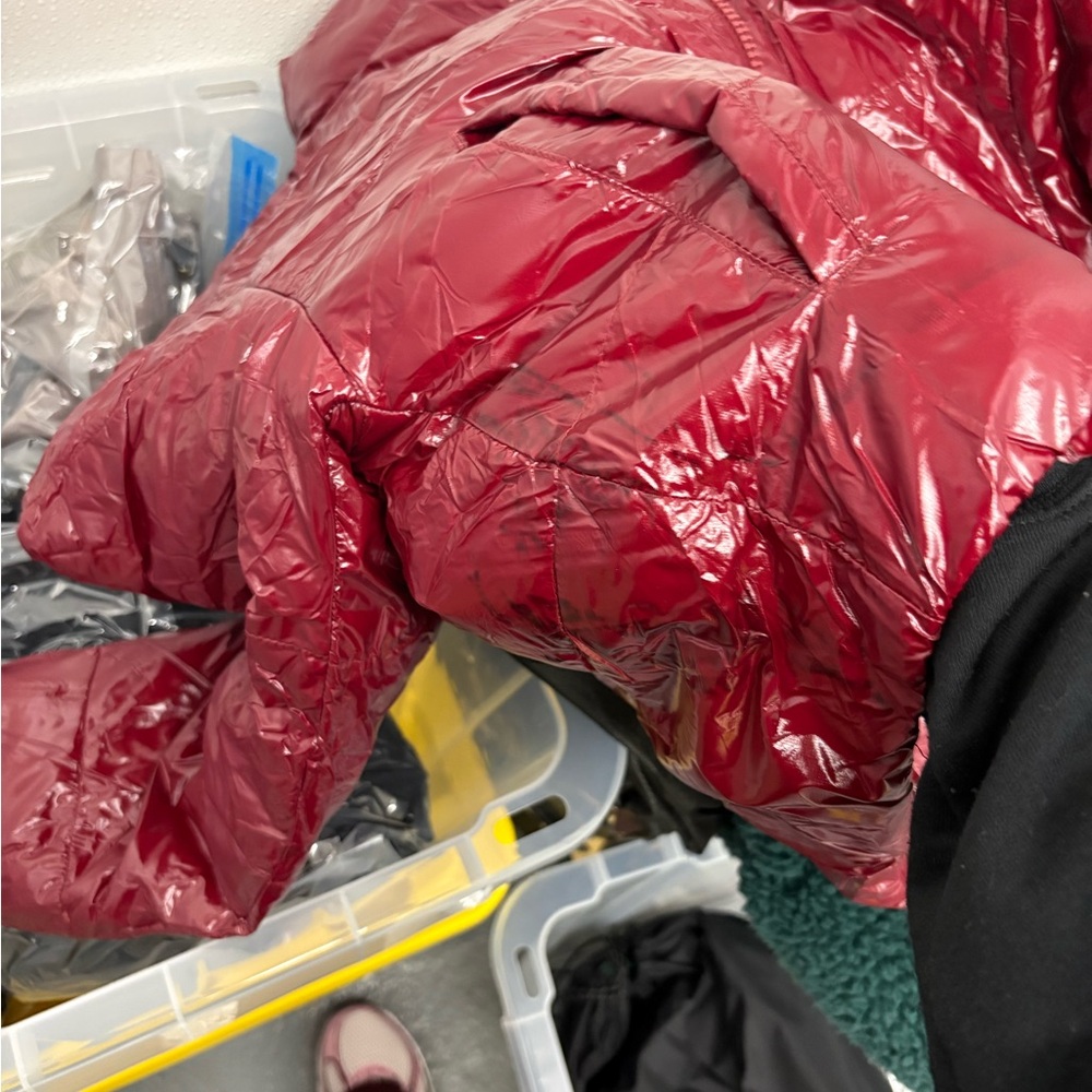 Women's Ruby Red Puffer Jacket - image 2